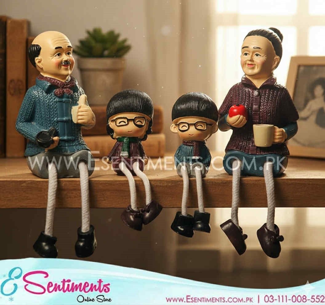 family 1 4 piece Set of Hanging Legs Romantic Lovely Couple for valentines gift - Image 1