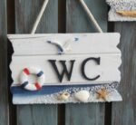 NauticalWooden Door Hanging Wc Tag Doorplate - Image 2