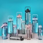  3 Pcs transparent Motivational Time Marker Water Bottle with Straw  - Image 10