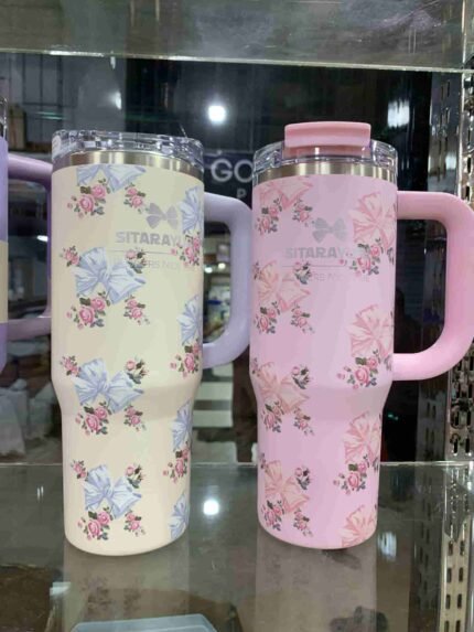 STAINLESS STEEL Printed Trending Bow tumbler