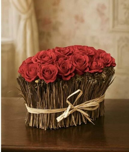 Imported Preserved Real Dried Rose Arrangement
