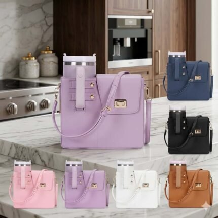 Stanley Leather Crossbody Tumbler Bag with Phone Pocket