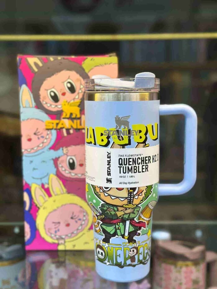 Labubu 40 Oz Stanley Quencher Tumbler H2.0 Dupe with Topper - Image 6