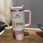 Stanley 40 oz Stainless Steel H2.0 Flowstate Quencher Tumbler Watercolor Tulle - Image 3