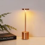 LED Long Stainless Steel Copper Table Lamp - Image 4
