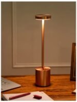 LED Long Stainless Steel Copper Table Lamp