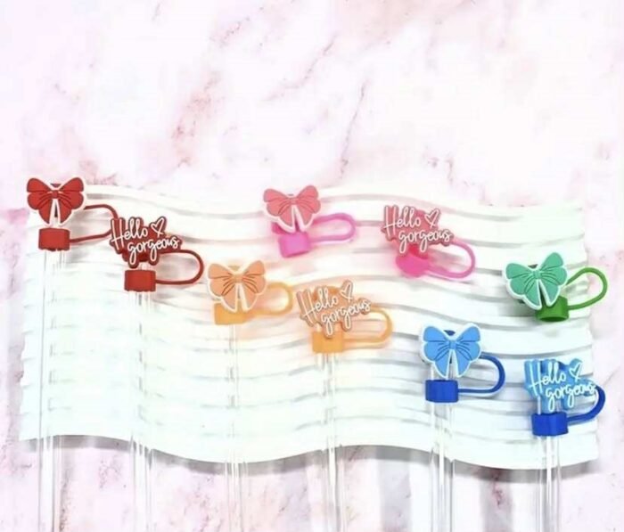 PACK OF 4 PIECE  Soft Plastic, Phrase Straw Toppers - Image 4