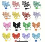 PACK OF 4 PIECE  Soft Plastic, Phrase Straw Toppers - Image 2