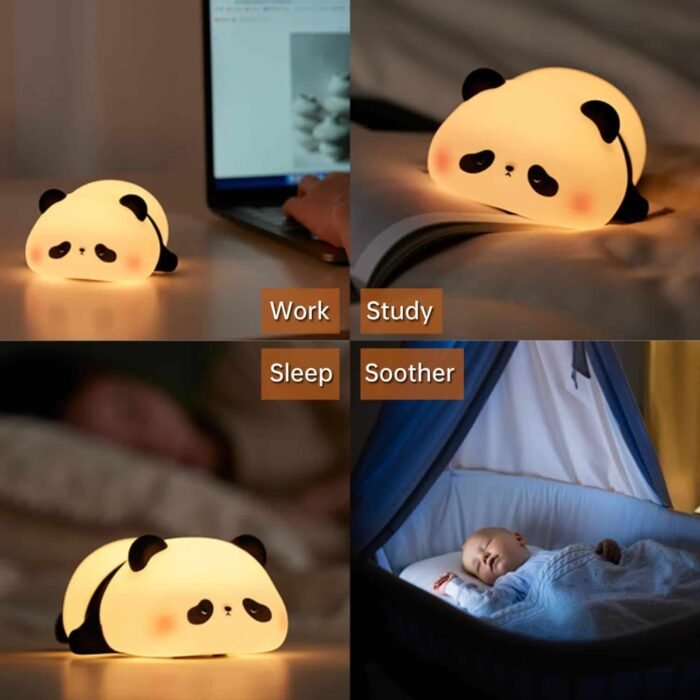 Cute Panda Night Light silicone Soft Lamp - Image 1