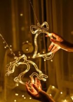 Christmas Reindeer LED Curtain Lights 12 Strings - Image 5