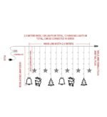 Christmas Reindeer LED Curtain Lights 12 Strings - Image 6
