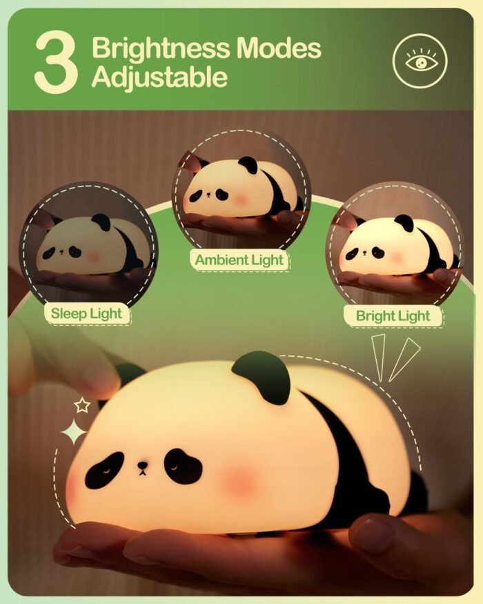 Cute Panda Night Light silicone Soft Lamp - Image 2