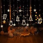 Christmas Reindeer LED Curtain Lights 12 Strings - Image 7