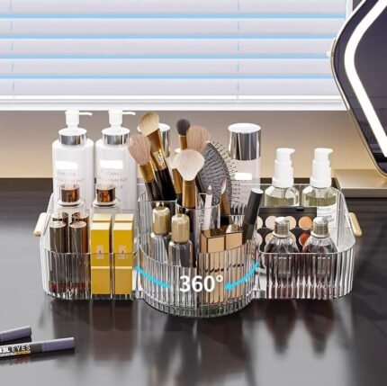 Cosmetic storage box desktop acrylic transparent large