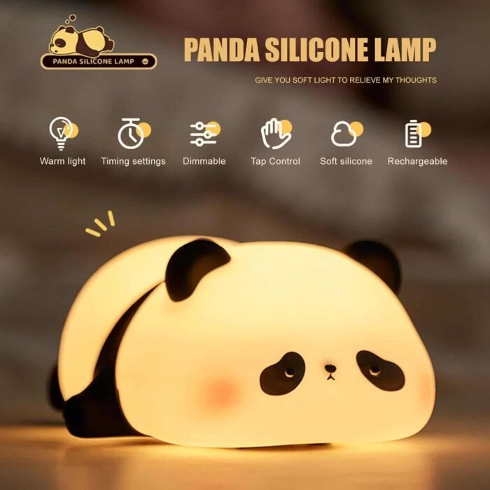 Cute Panda Night Light silicone Soft Lamp - Image 6