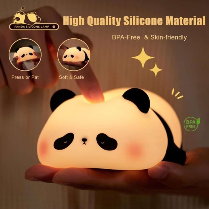 Cute Panda Night Light silicone Soft Lamp - Image 5