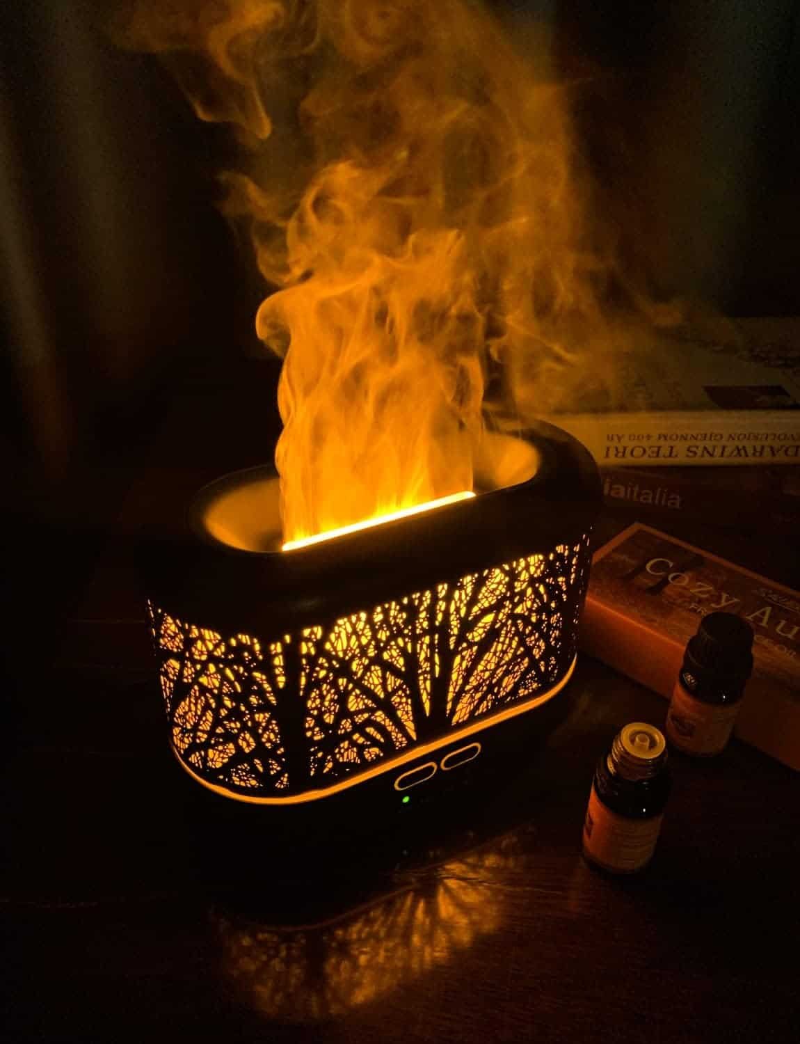 61f1d70o7RL._AC_SL1500_-min Flame Aroma Essential Oil Diffuser for Home, 200ML - Image 1