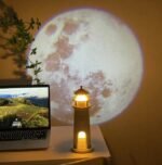 atmosphare Lighthouse Moon Projection Night Light with Remote - Image 2