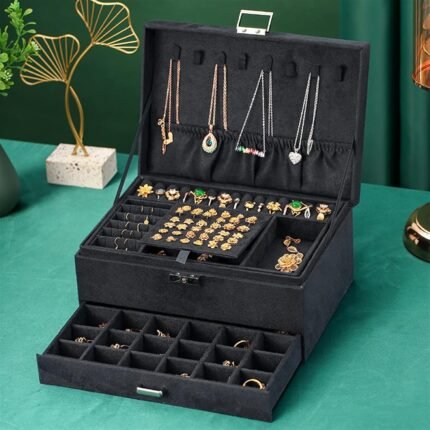Velvet Jewellery Organisers 3 Layer