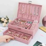 large velvet 3 layer jewellery organizer