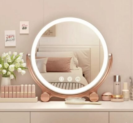 LED Vanity Makeup Mirror Three Color Light Chargeable