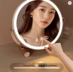 LED Vanity Makeup Mirror Three Color Light Chargeable - Image 2