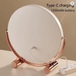 LED Vanity Makeup Mirror Three Color Light Chargeable - Image 4