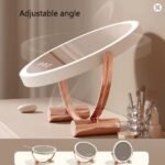 LED Vanity Makeup Mirror Three Color Light Chargeable - Image 5