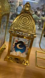 Ramadan Led Chrome Gold Metal Lantern - Image 4