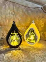 Ramadan hanging Led Pvc glass mirror Lantern Each - Image 3