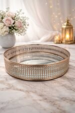 Elegant Round Mirrored Tray for Ramadan & Eid Décor - Image 6