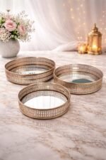 Elegant Round Mirrored Tray for Ramadan & Eid Décor - Image 4