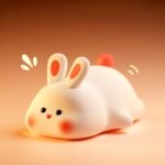 Squishy Bunny Night Light lamp chargeable - Image 2