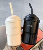 450ml Simple Insulated Tumbler with Straw lid - Image 2
