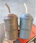 450ml Simple Insulated Tumbler with Straw lid - Image 3