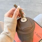 450ml Simple Insulated Tumbler with Straw lid - Image 4