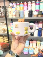 Adorable Bear Ceramic Mug with Lid & 3D Charms - Image 4