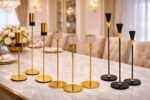 Elegant Modern Dining Table Candlestick Stand (Set of 3)