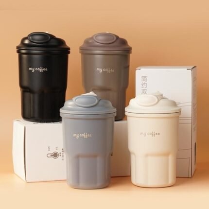 450ml Simple Insulated Tumbler with Straw lid