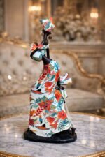 Elegant African Lady & Child Resin Figurine Large - Image 2