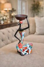 Elegant African Lady Figurine Ornament Statue - Image 8