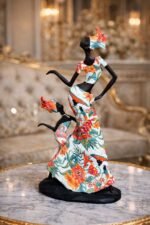 Elegant African Lady & Child Resin Figurine Large - Image 5