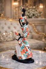 Elegant African Lady & Child Resin Figurine Large - Image 6