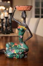 Elegant African Lady Figurine Ornament Statue - Image 2