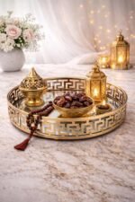 Elegant Round Mirrored Tray for Ramadan & Eid Décor - Image 3