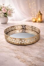 Elegant Round Mirrored Tray for Ramadan & Eid Décor - Image 5