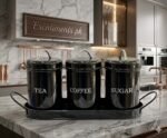 3 Piece Round Kitchen Canister Set - Image 2
