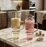 Premium 1L Acrylic Tumbler with Straw and Leak-Proof Lid - Image 2