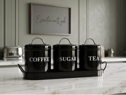 3 Piece Round Kitchen Canister Set