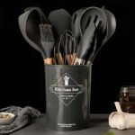 12-Piece Premium Silicone Kitchen Utensil Set with Wooden Handles - Image 9